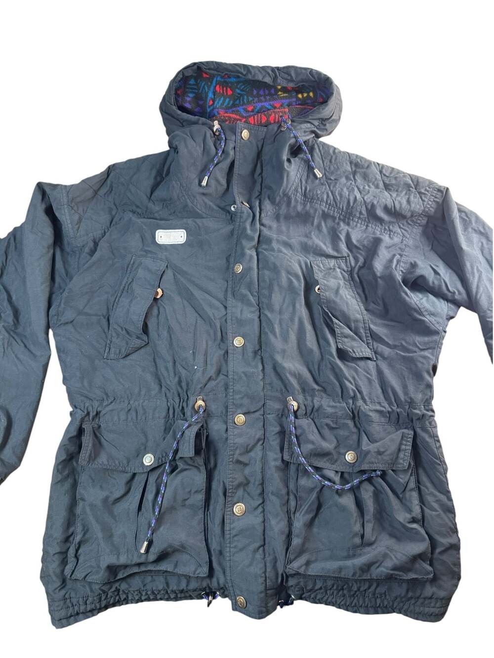Vintage Columbia Sportswear Co. Radial Sleeve Winter Parka Jacket Aztec Fleece